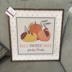 Fall Sweet Fall Wall decor pumpkin NEW TAGS HALLOWEEN